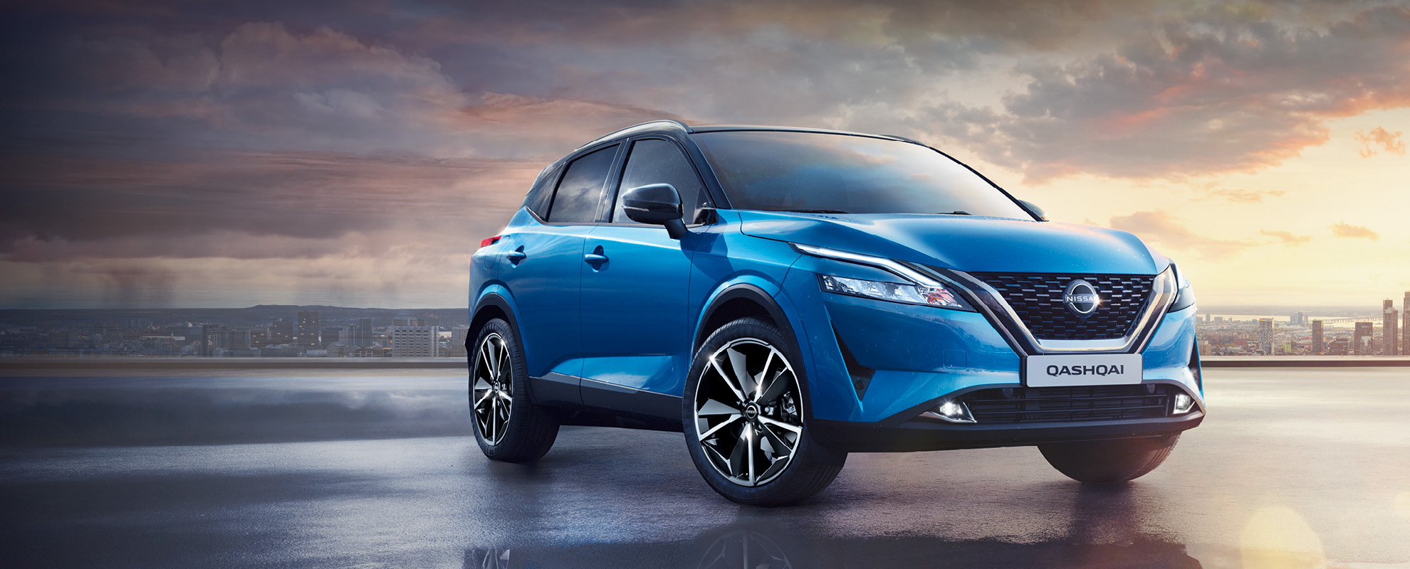 Nissan Qashqai in parking lot